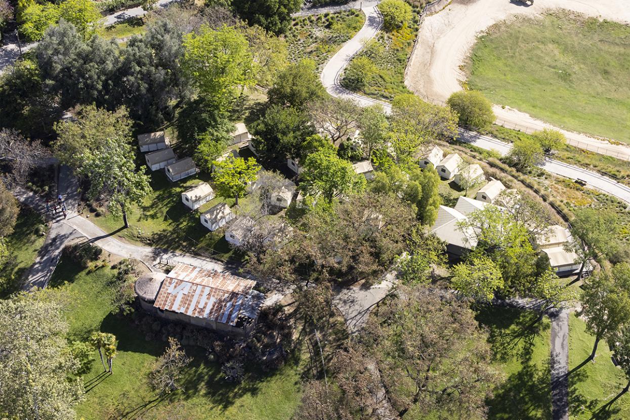 Roar & Snore campground aerial shot 