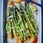 grilled asparagus, pastry brush & lime