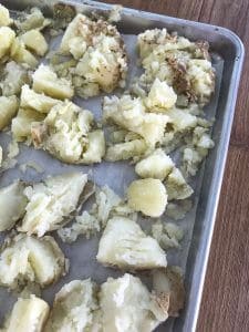 Crispy "smashed" potatoes