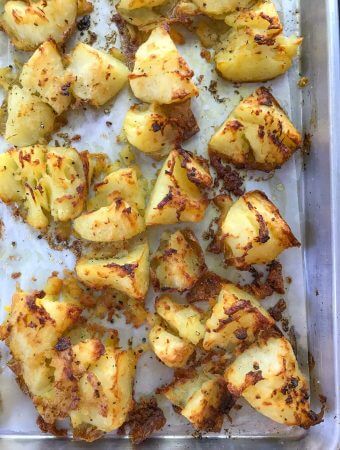 Crispy "smashed" potatoes