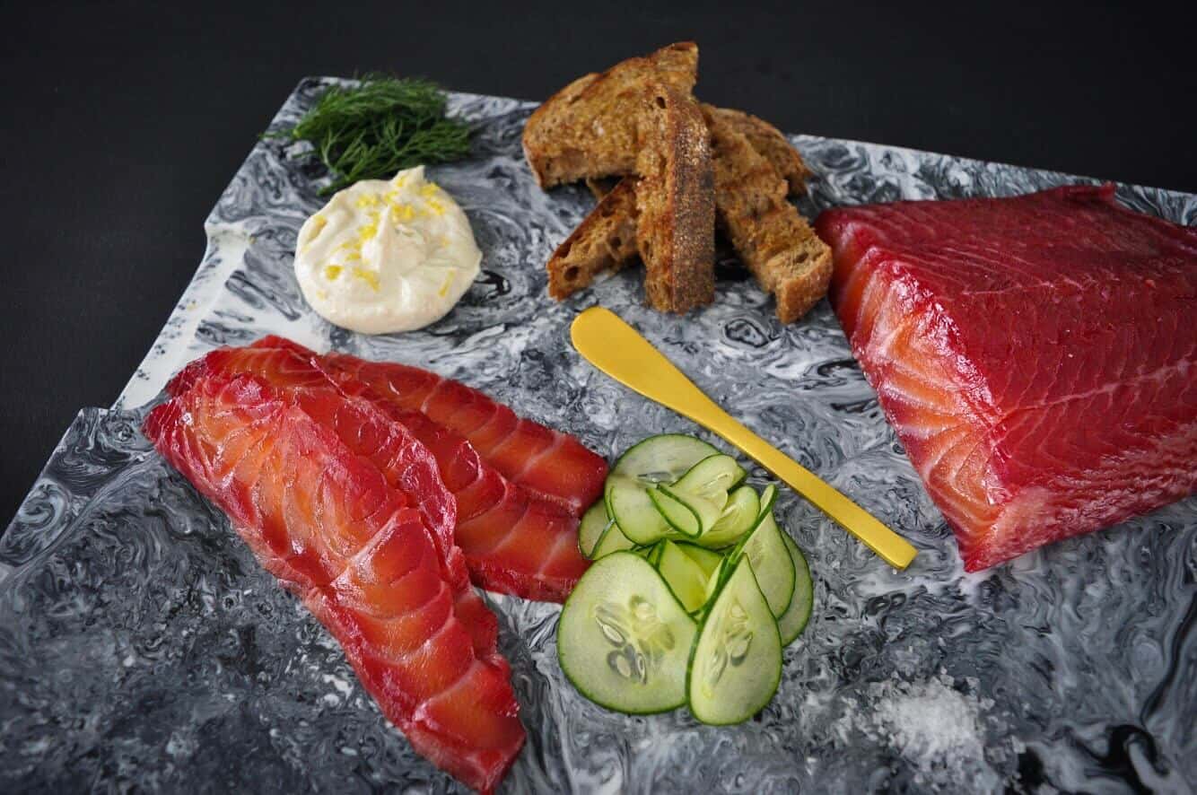 Gin & Beet Cured Salmon