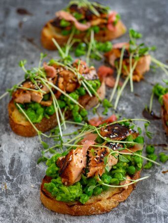 Teriyaki Salmon Toast