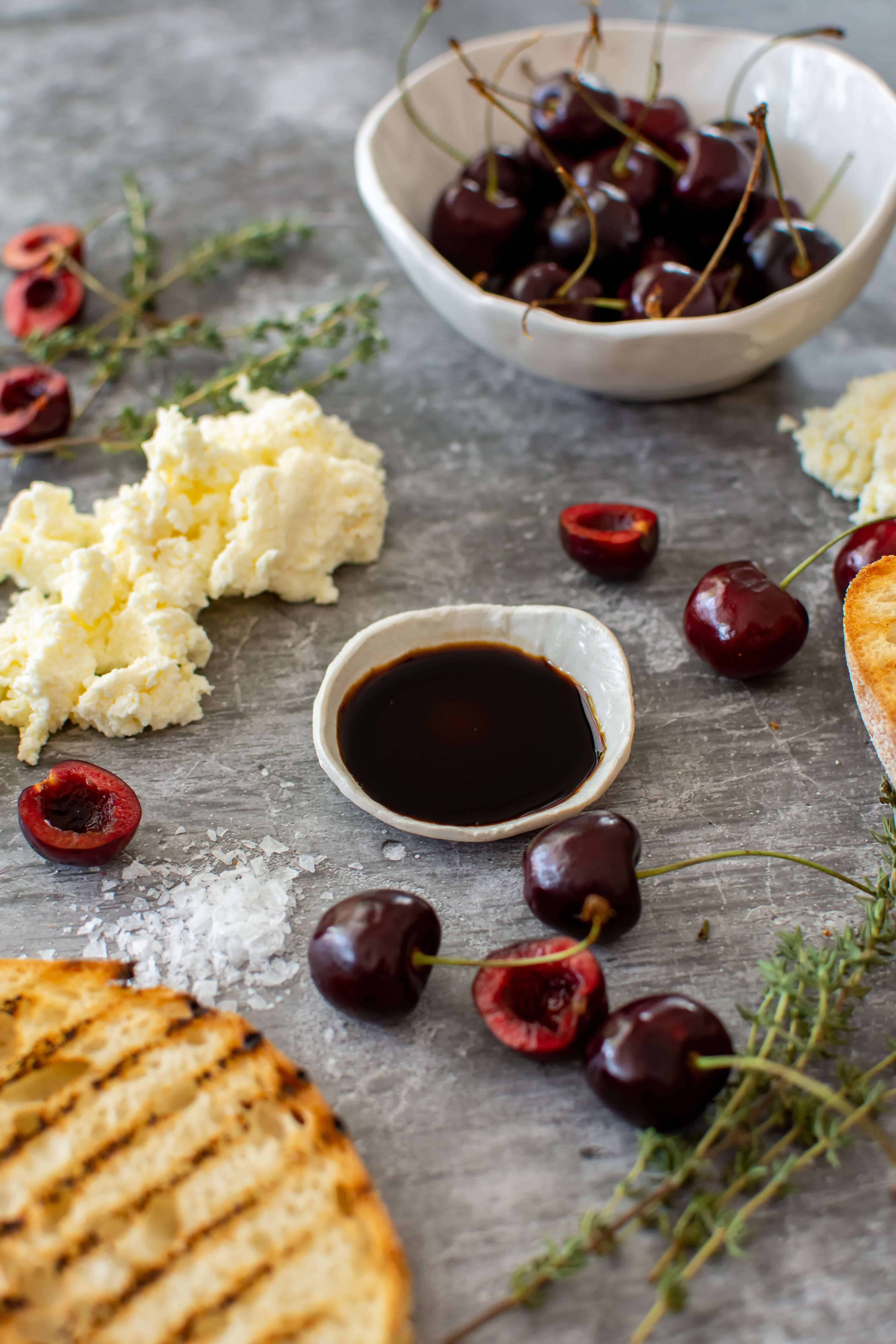 ricotta cherry toast