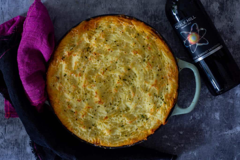 Baked Cottage Pie & Cabernet Sauvignon