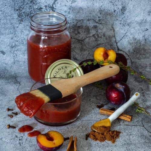 plums, spices and plum bbq sauce