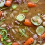 veggies and butterbeans in stock