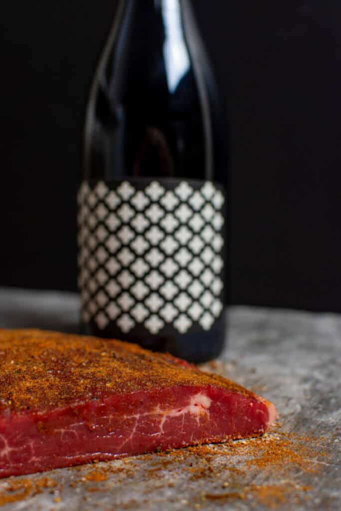 marinated skirt steak & heirloom red wine