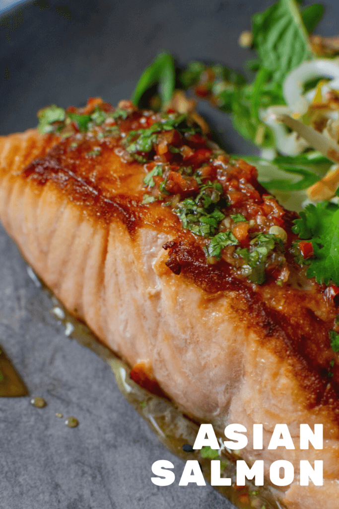 perfectly seared salmon with nam prik dressing