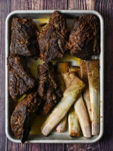 cooked short ribs with bones removed