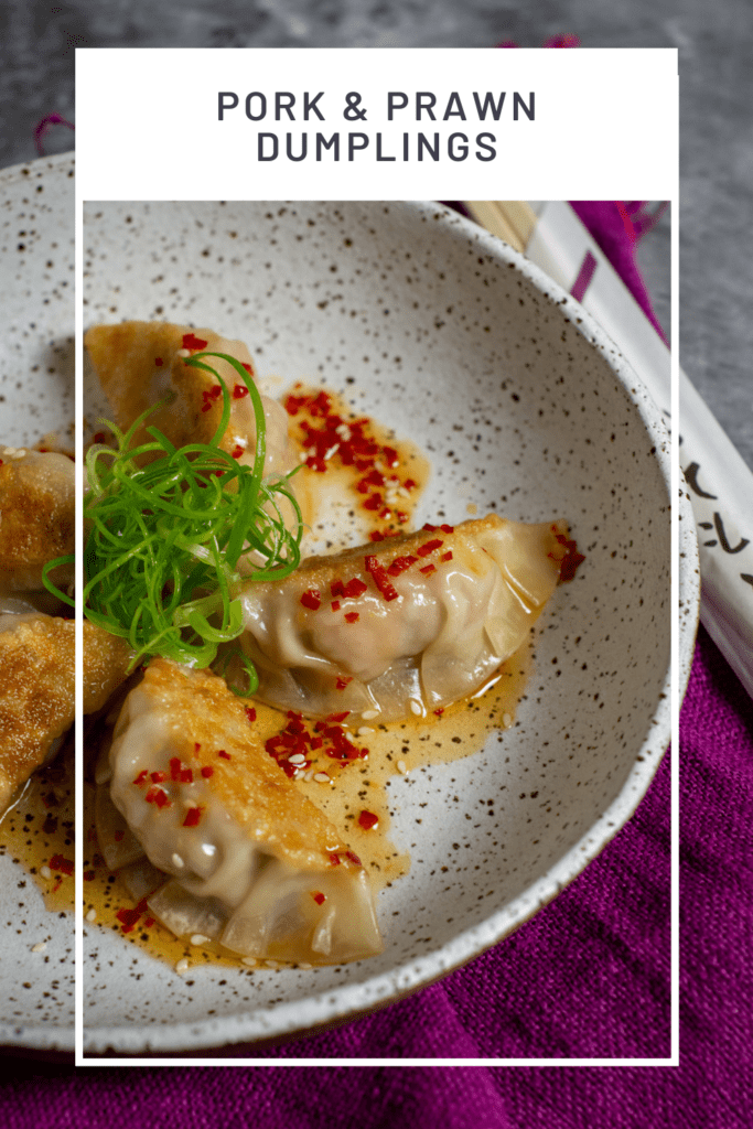 pork & prawn dumplings in a bowl