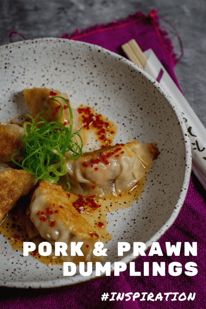 pork & prawn dumplings in a bowl