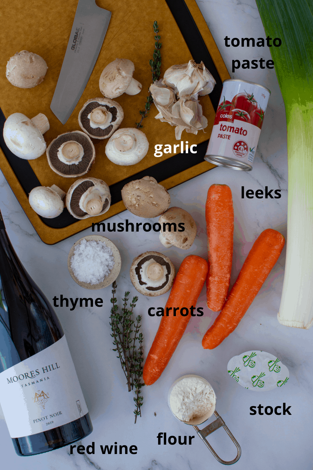 ingredients for vegetarian stew