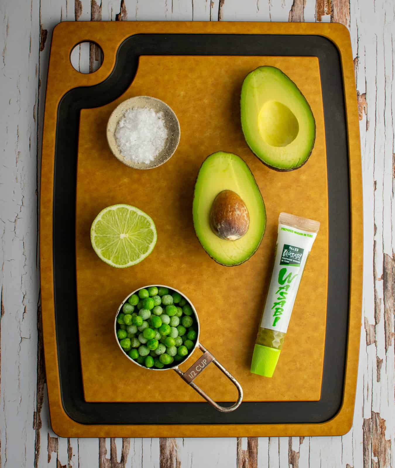 Avocado & pea puree ingredients