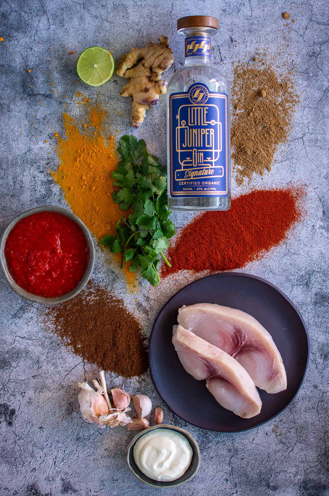 Swordfish Curry Ingredients